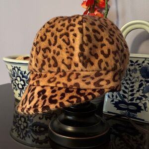 Cute Faux Leopard Fur Cap!